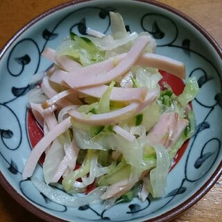 玉ねぎとハムの酢の物